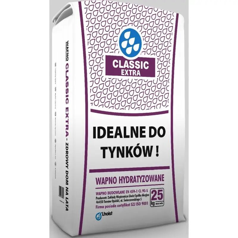 Wapno hydratyzowane Classic Extra Lhoist ZWG do zapraw murarskich i tynków. Hurt, szybka dostawa na budowę w całej Polsce